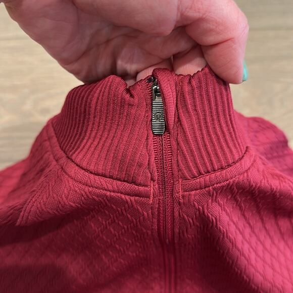 LULULEMON Star Ruby Rest Less 1/2 Zip Long Sleeve Active Pullover Run Top Sz 6 - Picture 9 of 13